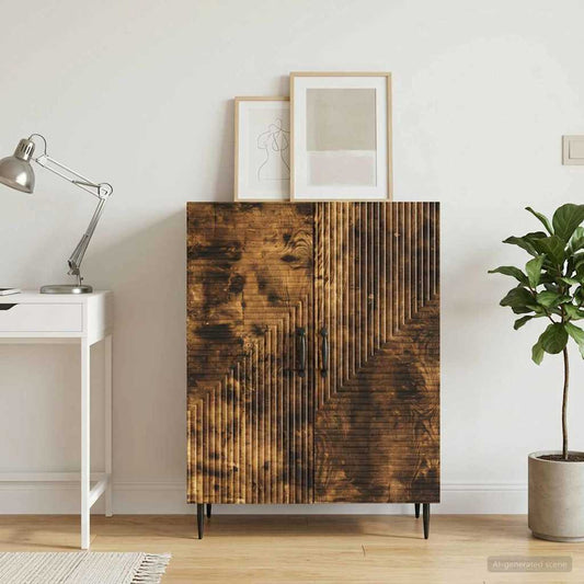 vidaXL Sideboard Smoked Oak 66 x 34.5 x 89.5 cm Engineered Wood