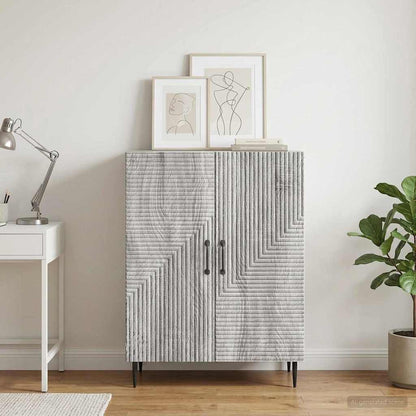 vidaXL Sideboard Grey Sonoma 66 x 34.5 x 89.5 cm Engineered Wood