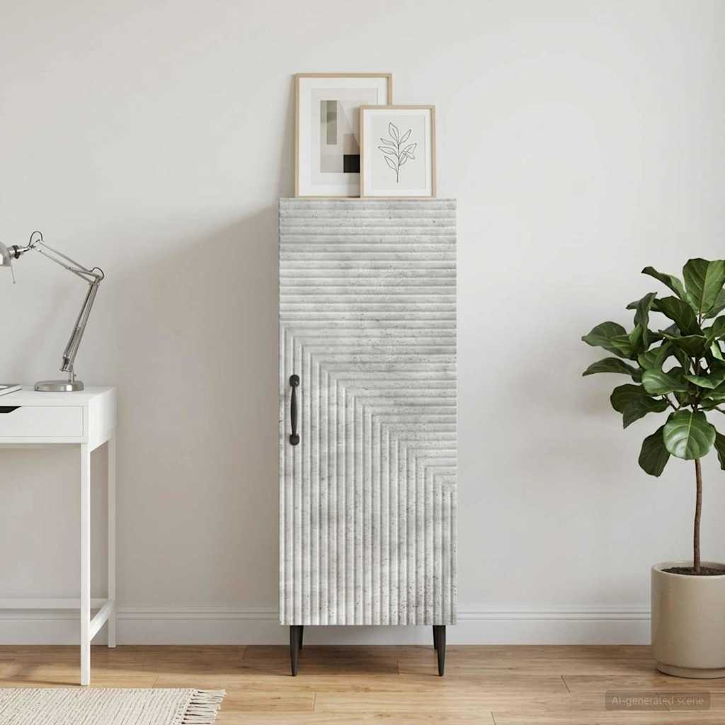 vidaXL Sideboard Concrete Grey 33 x 34.5 x 89.5 cm Engineered Wood