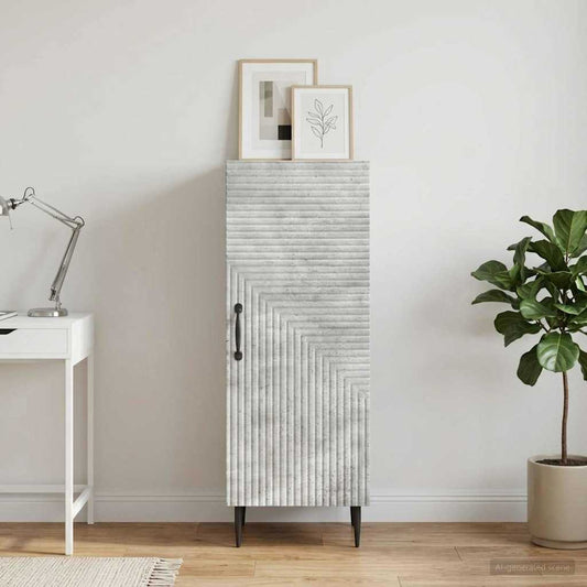 vidaXL Sideboard Concrete Grey 33 x 34.5 x 89.5 cm Engineered Wood