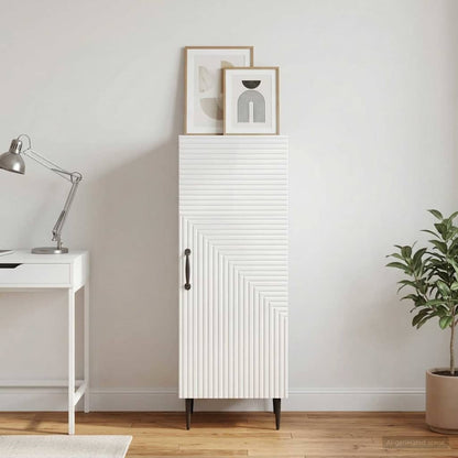 vidaXL Sideboard High Gloss White 33 x 34.5 x 89.5 cm Engineered Wood