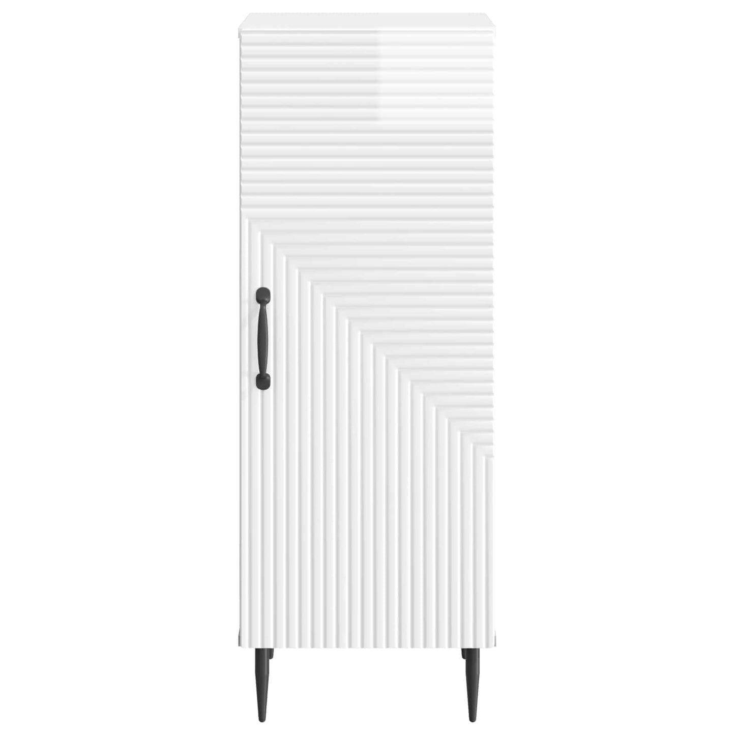 vidaXL Sideboard High Gloss White 33 x 34.5 x 89.5 cm Engineered Wood