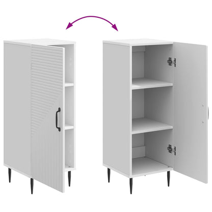 vidaXL Sideboard High Gloss White 33 x 34.5 x 89.5 cm Engineered Wood