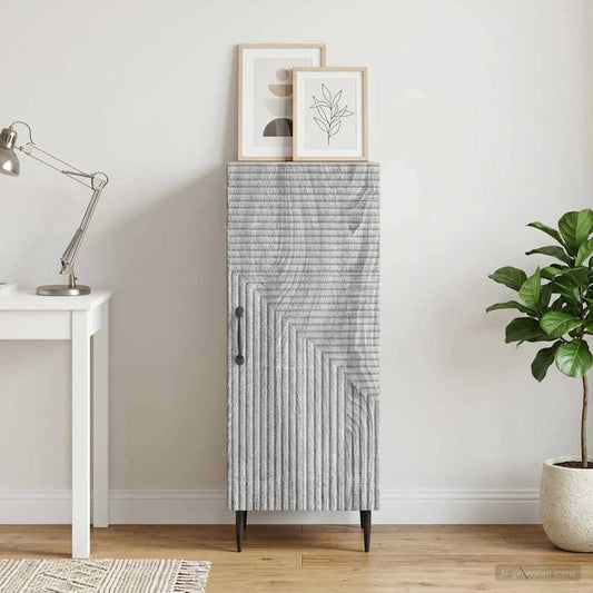 vidaXL Sideboard Grey Sonoma 33 x 34.5 x 89.5 cm Engineered Wood
