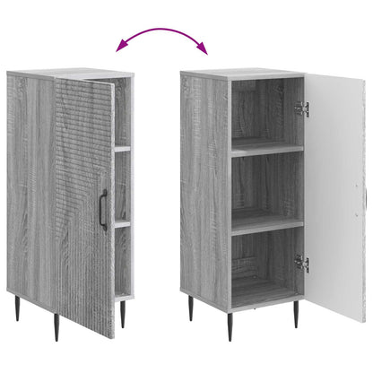 vidaXL Sideboard Grey Sonoma 33 x 34.5 x 89.5 cm Engineered Wood