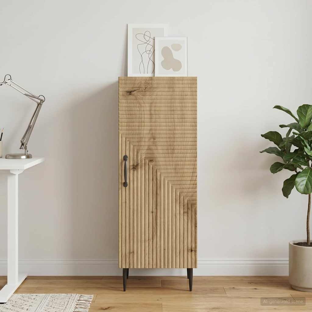 vidaXL Sideboard Artisan Oak 33 x 34.5 x 89.5 cm Engineered Wood