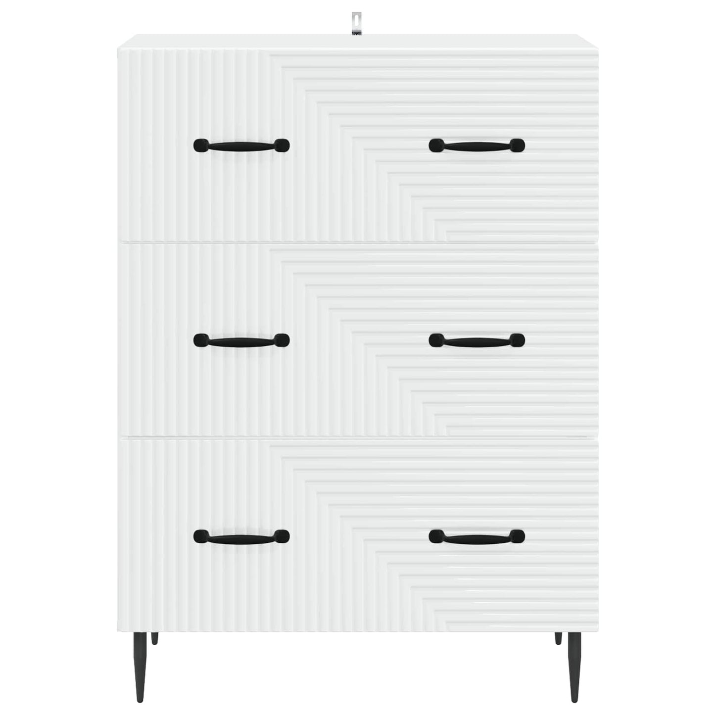 vidaXL Drawer Cabinet White 66 x 34.5 x 89.5 cm Engineered Wood