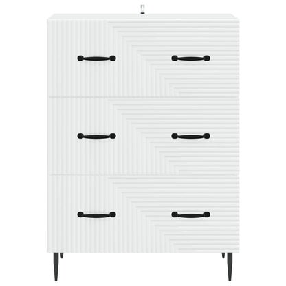 vidaXL Drawer Cabinet White 66 x 34.5 x 89.5 cm Engineered Wood