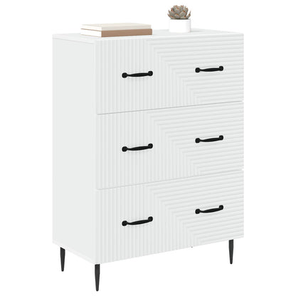vidaXL Drawer Cabinet White 66 x 34.5 x 89.5 cm Engineered Wood