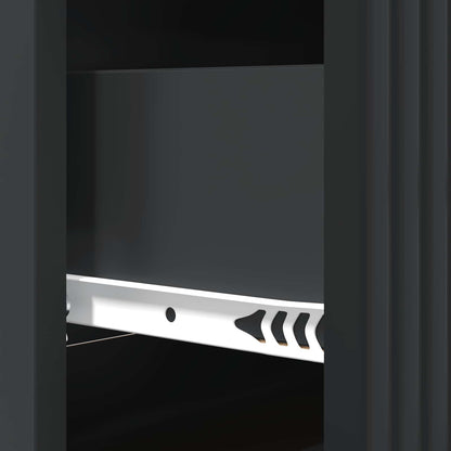 vidaXL Drawer Cabinet Black 66 x 34.5 x 89.5 cm Engineered Wood