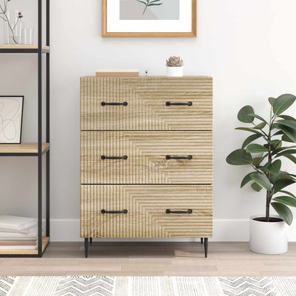 vidaXL Drawer Cabinet Sonoma Oak 66 x 34.5 x 89.5 cm Engineered Wood