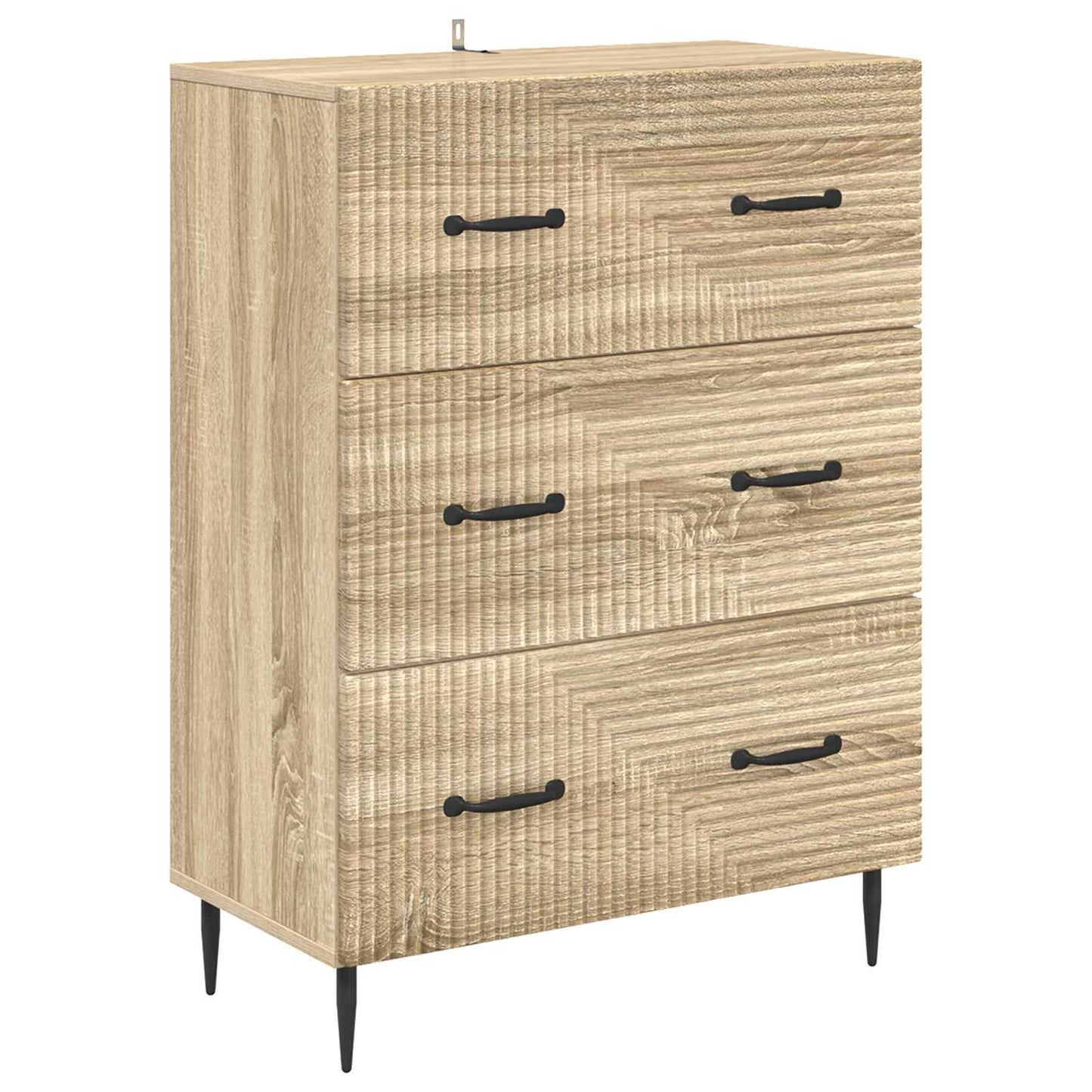 vidaXL Drawer Cabinet Sonoma Oak 66 x 34.5 x 89.5 cm Engineered Wood