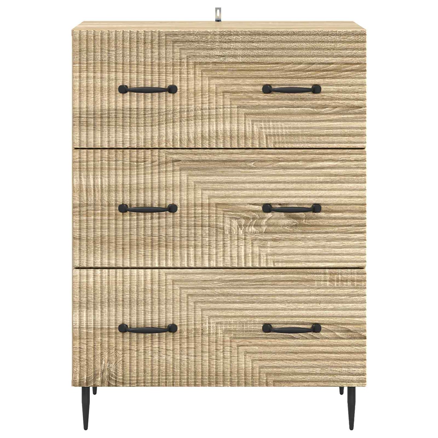 vidaXL Drawer Cabinet Sonoma Oak 66 x 34.5 x 89.5 cm Engineered Wood