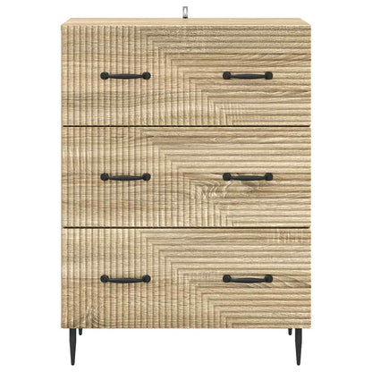 vidaXL Drawer Cabinet Sonoma Oak 66 x 34.5 x 89.5 cm Engineered Wood