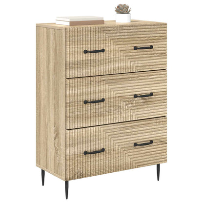 vidaXL Drawer Cabinet Sonoma Oak 66 x 34.5 x 89.5 cm Engineered Wood