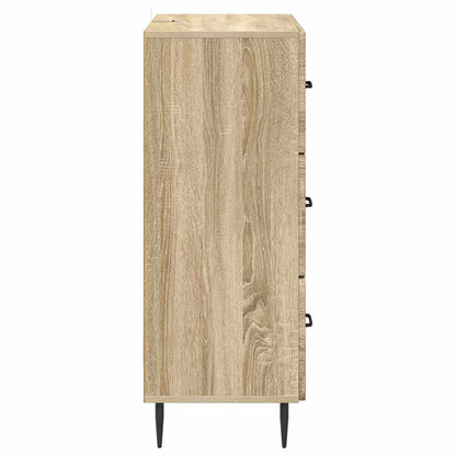 vidaXL Drawer Cabinet Sonoma Oak 66 x 34.5 x 89.5 cm Engineered Wood