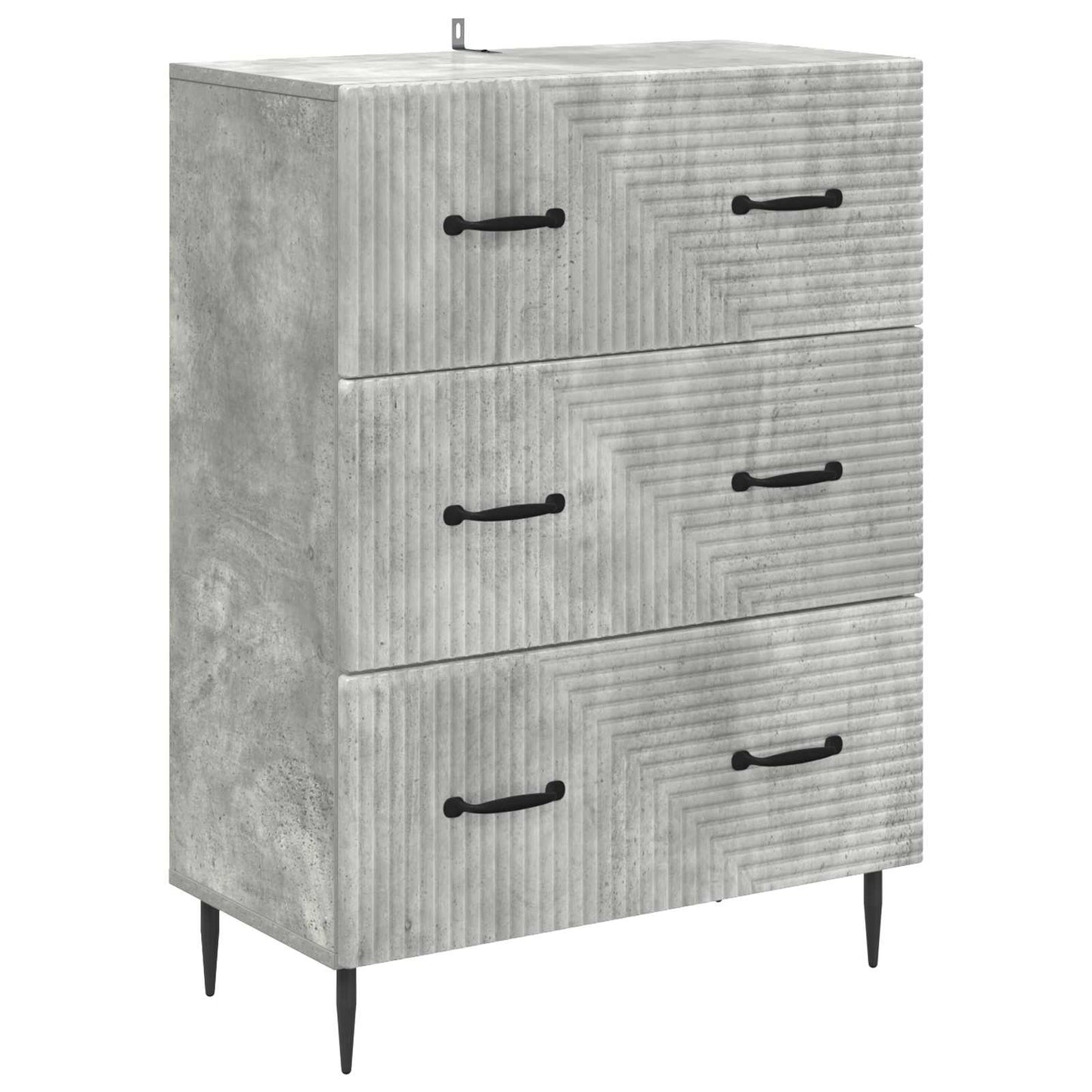 vidaXL Drawer Cabinet Concrete Grey 66 x 34.5 x 89.5 cm