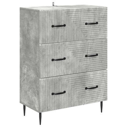 vidaXL Drawer Cabinet Concrete Grey 66 x 34.5 x 89.5 cm