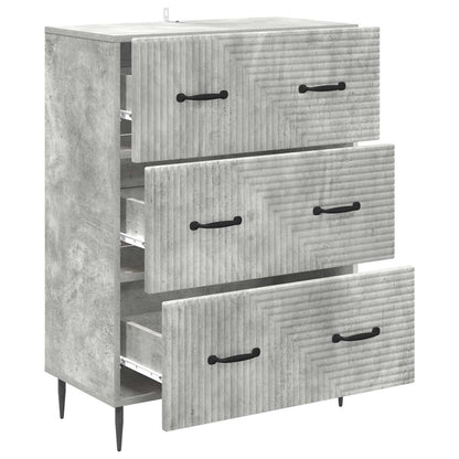 vidaXL Drawer Cabinet Concrete Grey 66 x 34.5 x 89.5 cm