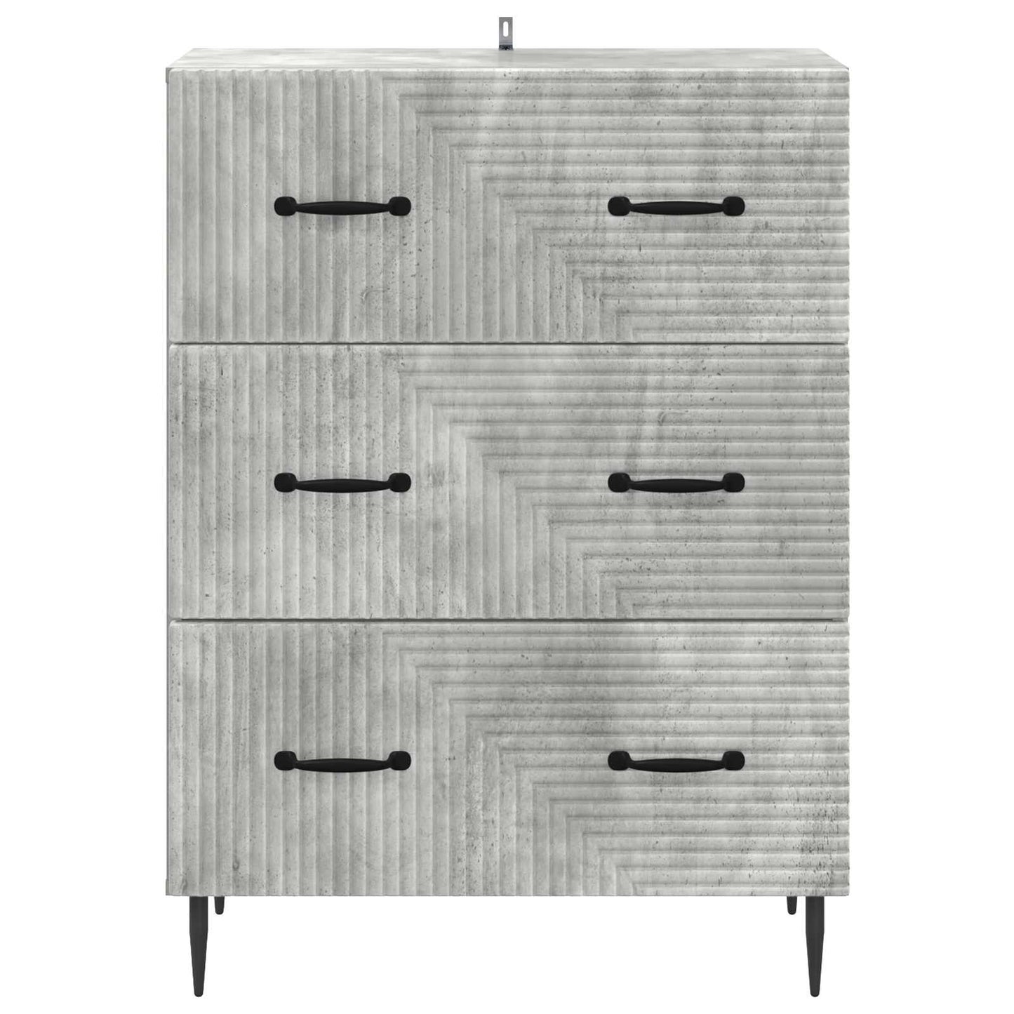 vidaXL Drawer Cabinet Concrete Grey 66 x 34.5 x 89.5 cm