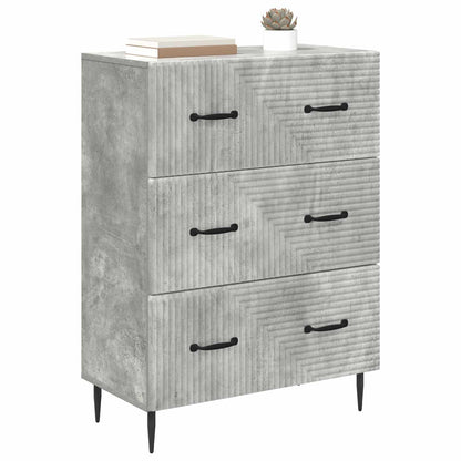 vidaXL Drawer Cabinet Concrete Grey 66 x 34.5 x 89.5 cm