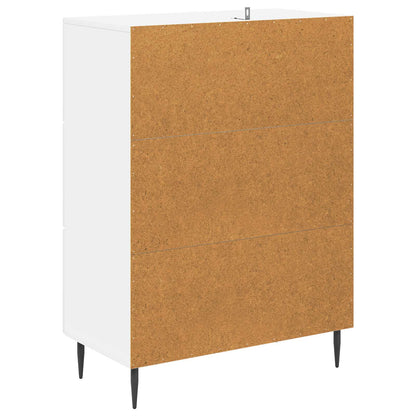 vidaXL Drawer Cabinet High Gloss White 66 x 34.5 x 89.5 cm