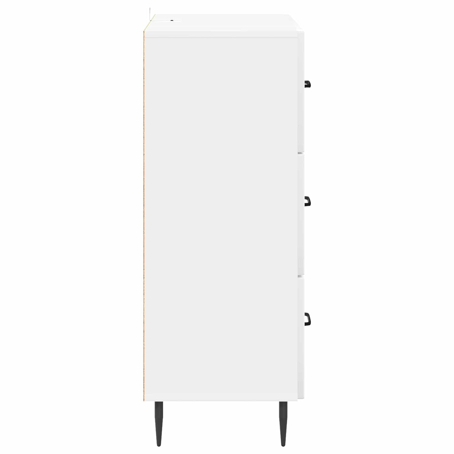 vidaXL Drawer Cabinet High Gloss White 66 x 34.5 x 89.5 cm