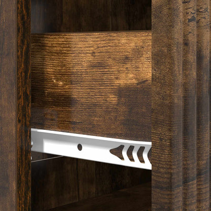 vidaXL Drawer Cabinet Smoked Oak 66 x 34.5 x 89.5 cm Engineered Wood