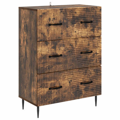 vidaXL Drawer Cabinet Smoked Oak 66 x 34.5 x 89.5 cm Engineered Wood