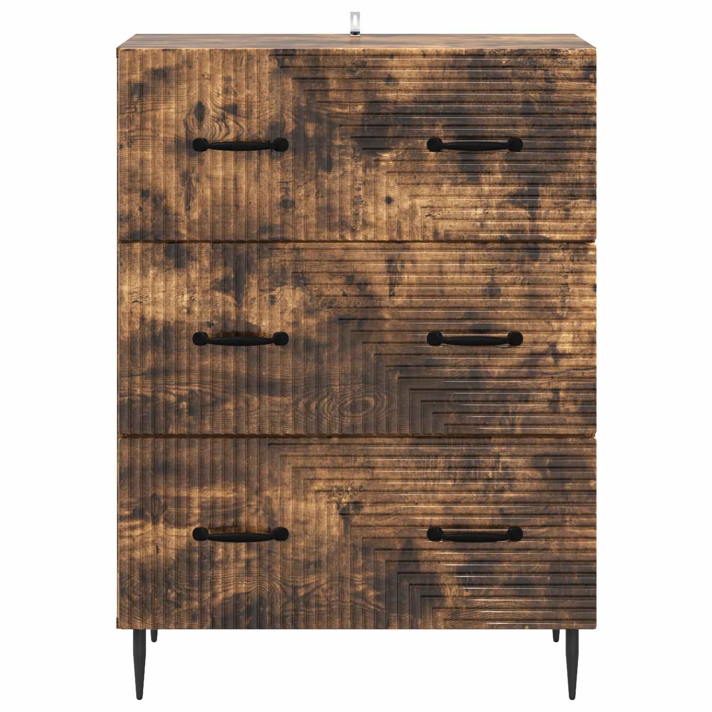 vidaXL Drawer Cabinet Smoked Oak 66 x 34.5 x 89.5 cm Engineered Wood