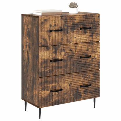 vidaXL Drawer Cabinet Smoked Oak 66 x 34.5 x 89.5 cm Engineered Wood