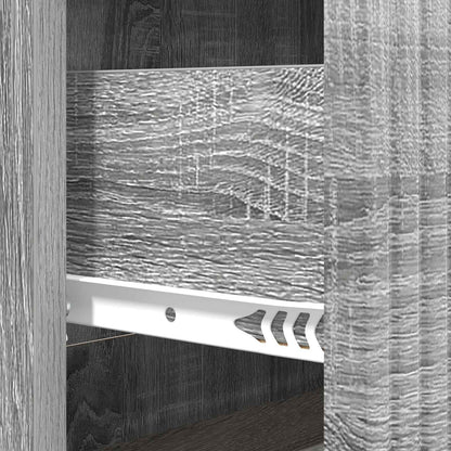 vidaXL Drawer Cabinet Grey Sonoma 66 x 34.5 x 89.5 cm Engineered Wood