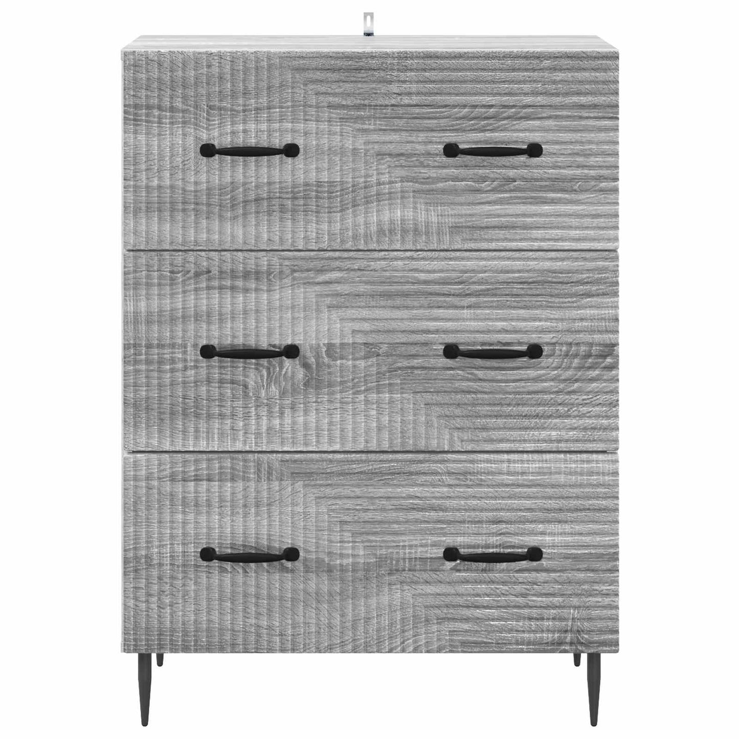 vidaXL Drawer Cabinet Grey Sonoma 66 x 34.5 x 89.5 cm Engineered Wood