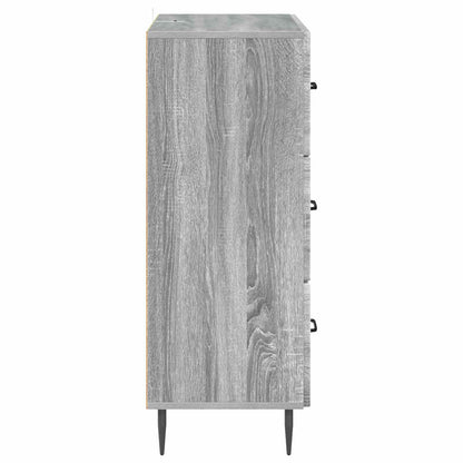 vidaXL Drawer Cabinet Grey Sonoma 66 x 34.5 x 89.5 cm Engineered Wood