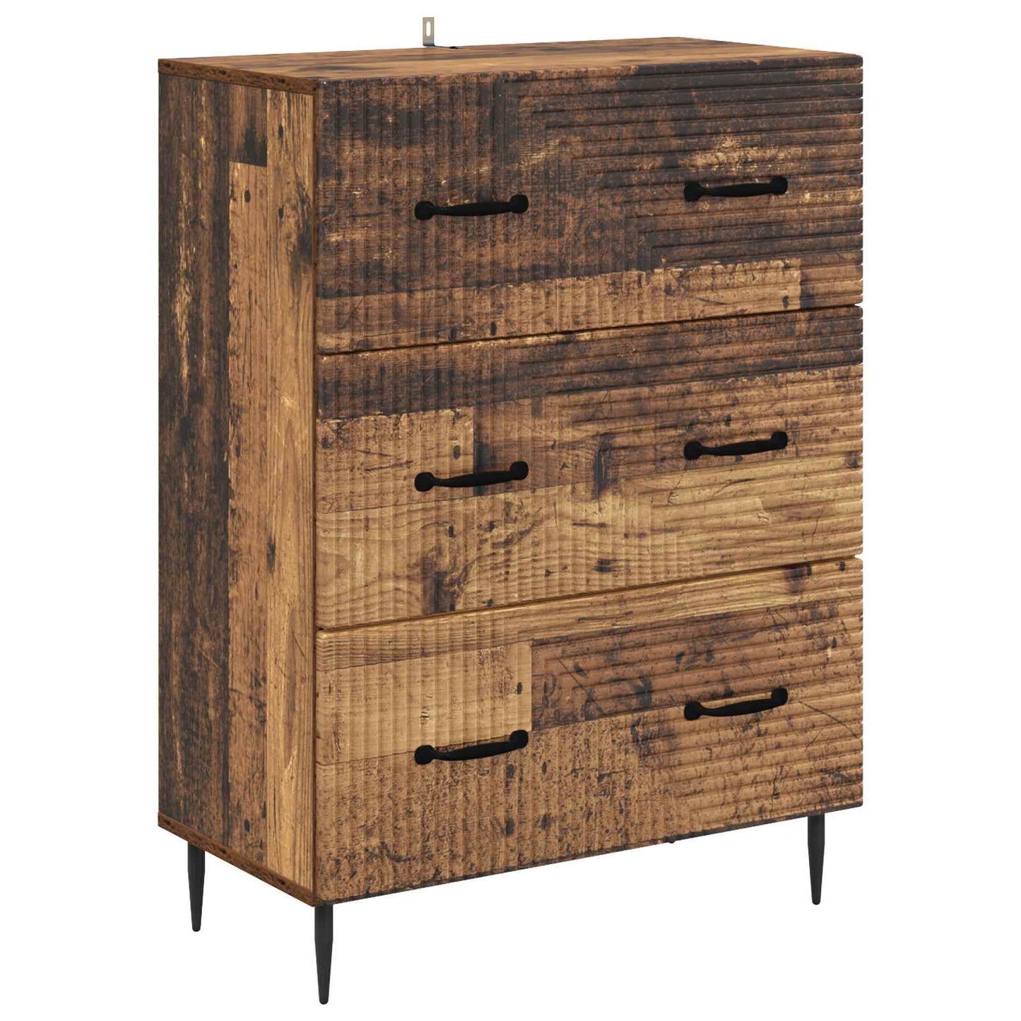 vidaXL Drawer Cabinet Old Wood 66 x 34.5 x 89.5 cm Engineered Wood