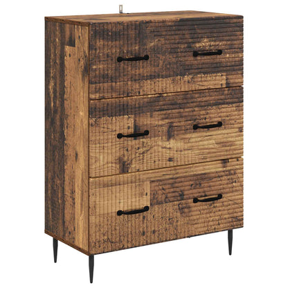vidaXL Drawer Cabinet Old Wood 66 x 34.5 x 89.5 cm Engineered Wood