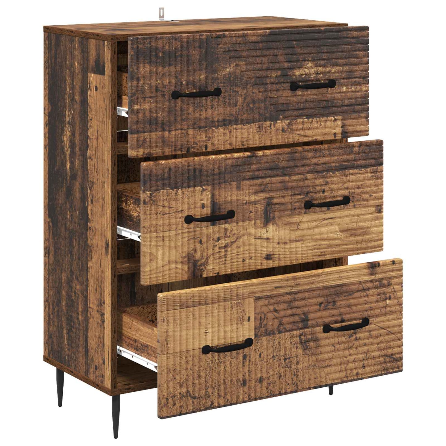 vidaXL Drawer Cabinet Old Wood 66 x 34.5 x 89.5 cm Engineered Wood