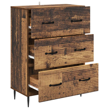 vidaXL Drawer Cabinet Old Wood 66 x 34.5 x 89.5 cm Engineered Wood