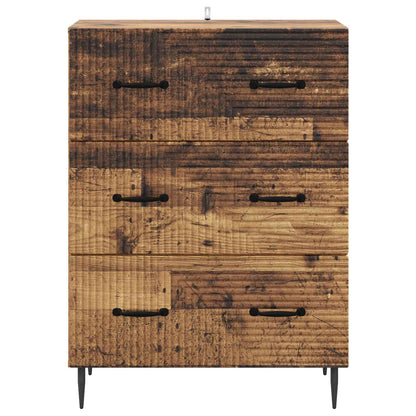 vidaXL Drawer Cabinet Old Wood 66 x 34.5 x 89.5 cm Engineered Wood