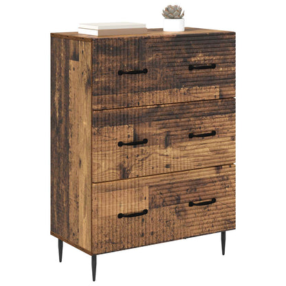 vidaXL Drawer Cabinet Old Wood 66 x 34.5 x 89.5 cm Engineered Wood
