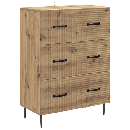vidaXL Drawer Cabinet 66 x 34.5 x 89.5 cm Engineered Wood Artisan Oak