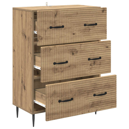 vidaXL Drawer Cabinet 66 x 34.5 x 89.5 cm Engineered Wood Artisan Oak