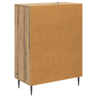 vidaXL Drawer Cabinet 66 x 34.5 x 89.5 cm Engineered Wood Artisan Oak