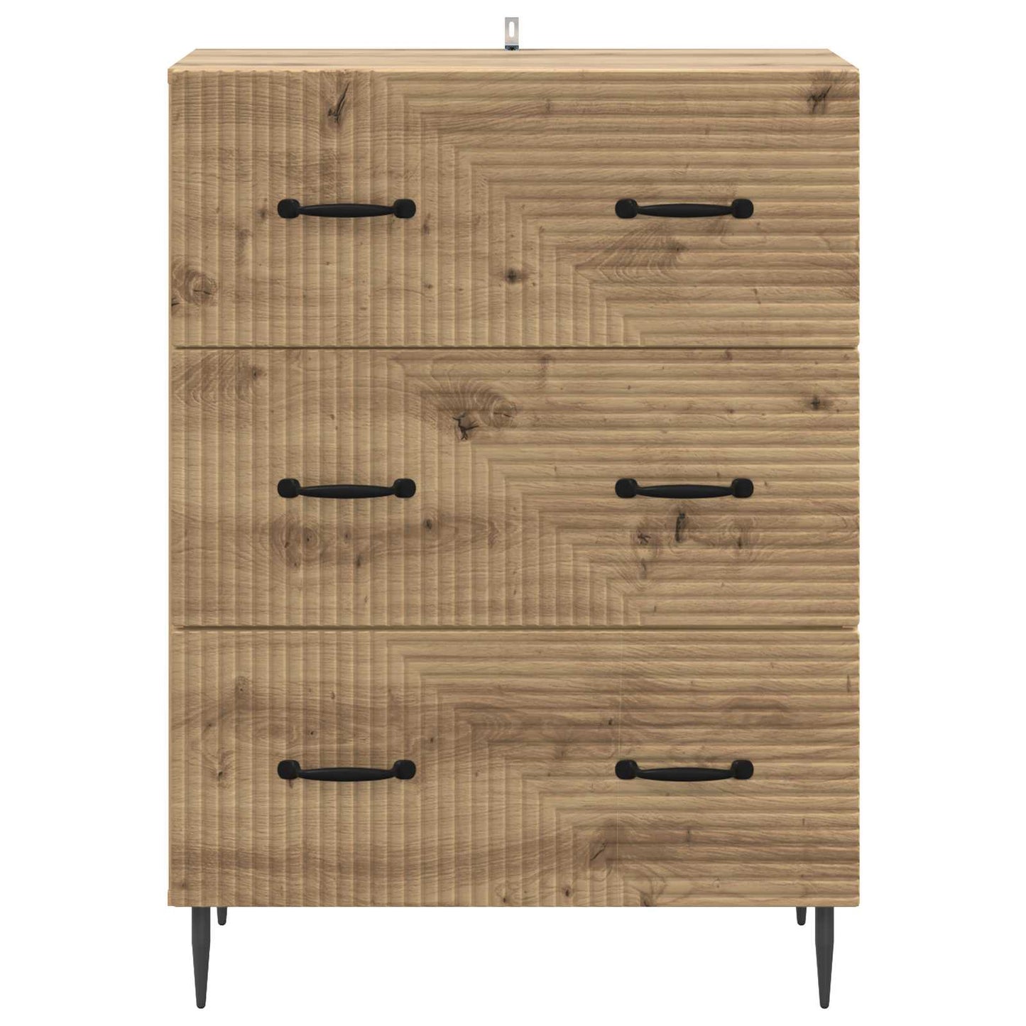 vidaXL Drawer Cabinet 66 x 34.5 x 89.5 cm Engineered Wood Artisan Oak