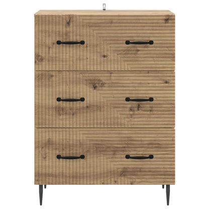 vidaXL Drawer Cabinet 66 x 34.5 x 89.5 cm Engineered Wood Artisan Oak