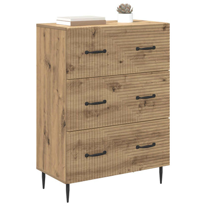 vidaXL Drawer Cabinet 66 x 34.5 x 89.5 cm Engineered Wood Artisan Oak