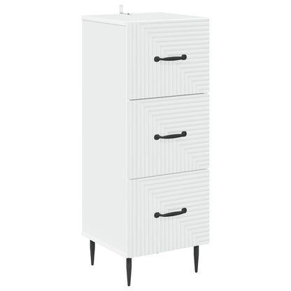 vidaXL Drawer Cabinet White 33 x 34.5 x 89.5 cm Engineered Wood