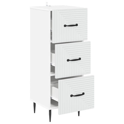 vidaXL Drawer Cabinet White 33 x 34.5 x 89.5 cm Engineered Wood