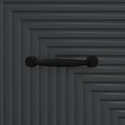 vidaXL Drawer Cabinet Black 33 x 34.5 x 89.5 cm Engineered Wood