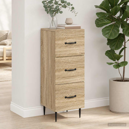 vidaXL Drawer Cabinet Sonoma Oak 33 x 34.5 x 89.5 cm Engineered Wood